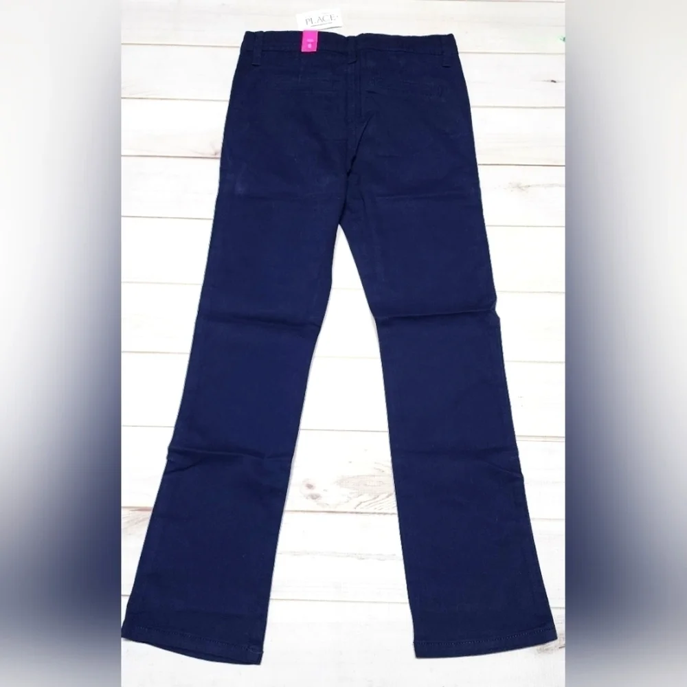 The Children's Place Girls Navy Uniform Stretch Skinny Chino Pants Size 8 - NWT
